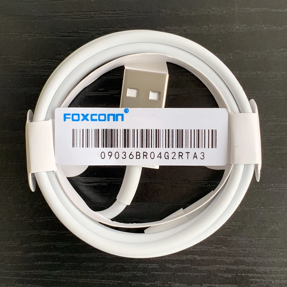 

For iphone apple foxconn cable phone charger charging usb data cable for iPhone 6 7 8 Plus x xs XR 11 12, White / black