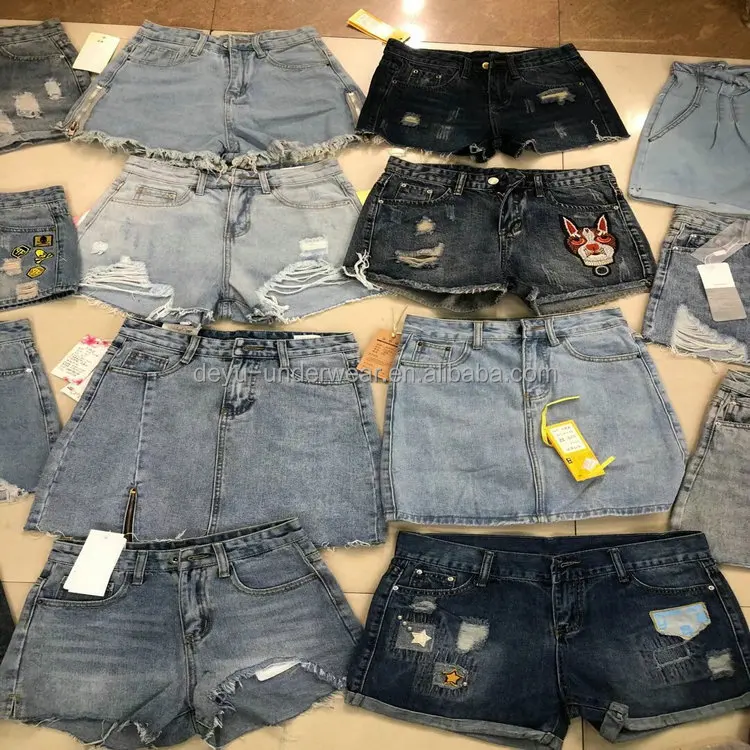 

1.85 Dollar DZL022 Size S-XL Good Quality Mix Styles Jean Material For jean shorts women