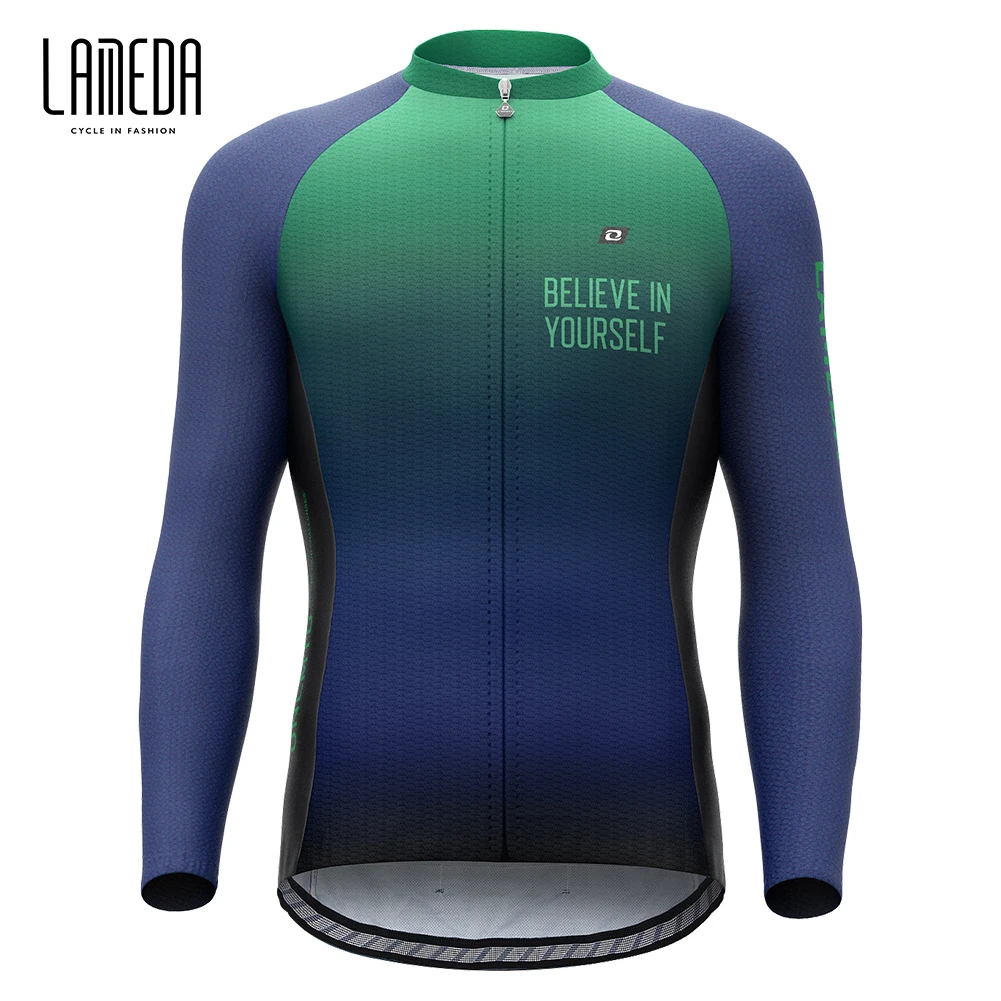 

LAMEDA Warm Spring Autumn Casual Sports Biking Wear Custom Winter Cycle Cycling Jacket, Green, blue