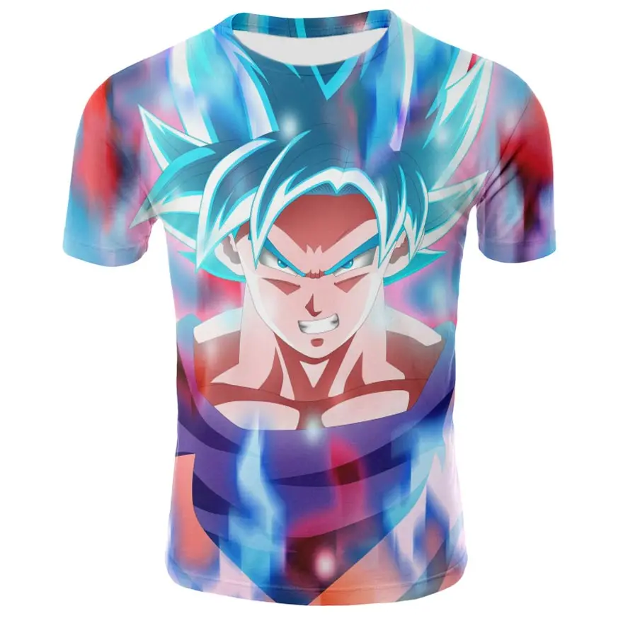 

Goku Vegeta T-shirt Dragon-Ball Super Double-sided T-shirt Clothes Japanese Anime Clothing Beerus Top T-shirt