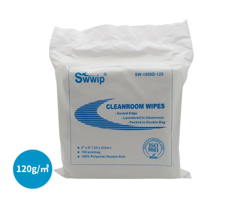 

Wholesale 1000 series wiper cleanroom 100% polyester dry cloth disposable industrial clean room cleaning lint free wipes, White
