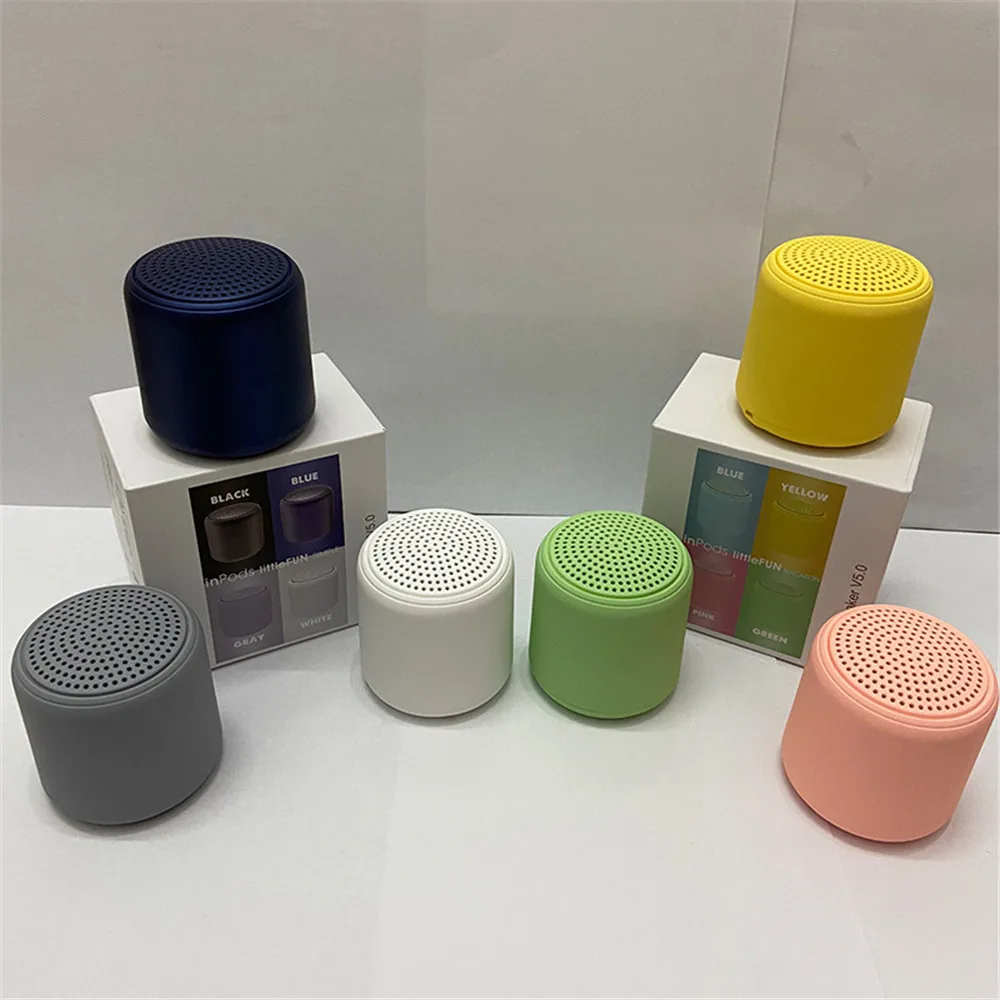 

2020 new inpods tws bt speakers with subwoofer wireless portable extra bass stero waterproof support TF card usb Macaron