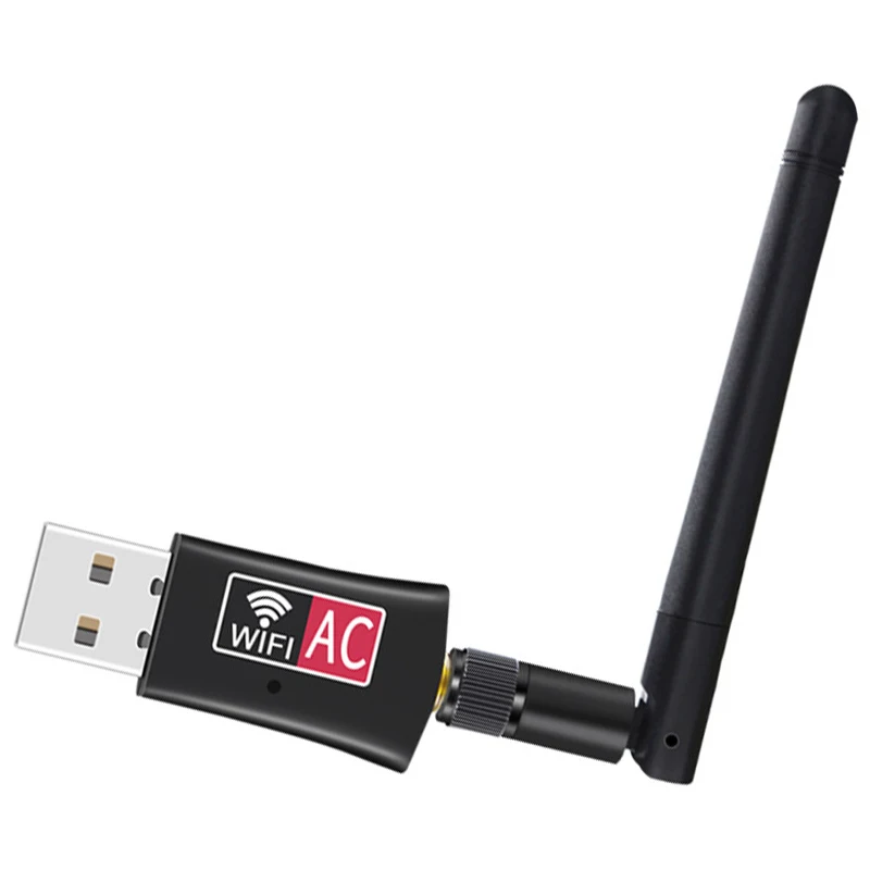 

Best 600Mbps Dual Band wireless network card 2.4/5Ghz Wireless USB WiFi Dongle Network Adapter Antenna 802.11AC, Black