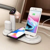 

Amazon Hot Sale 2019 Wireless Charging Docking Station 3 in 1 QI Wireless Charger For Phone Watch Earphone Cargador inalambrico