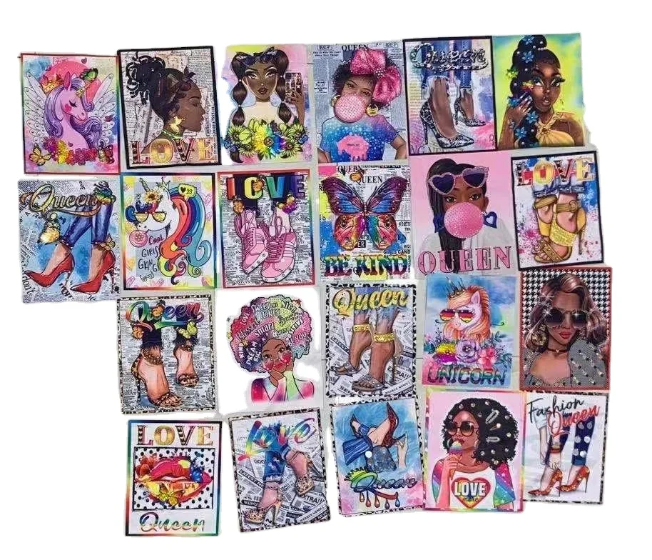 

African Women Thermal sew On Clothes Patch DIY T-Shirt Coat Washable Patch