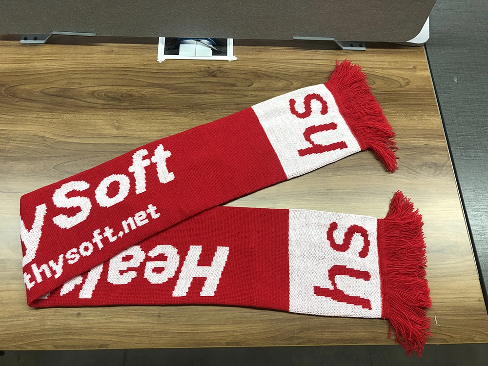Acrylic Knitted High Quality Scarf Custom Soccer Football Scarf Buy