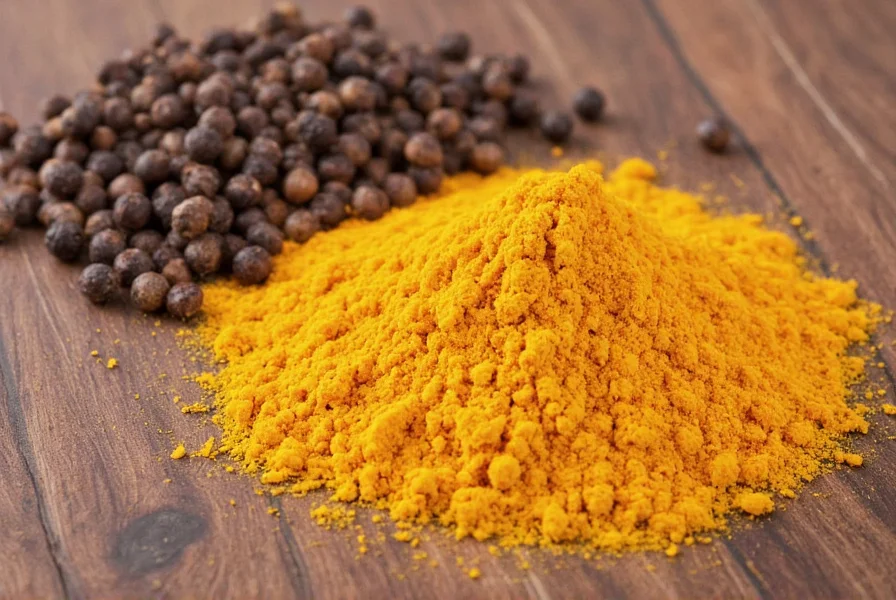 Turmeric and black pepper in spice jars showing proper storage