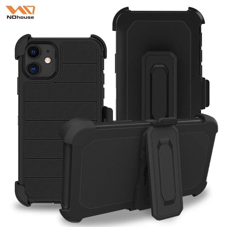 

Shockproof cell phone case for iphone 11 6.1 defender case with clip