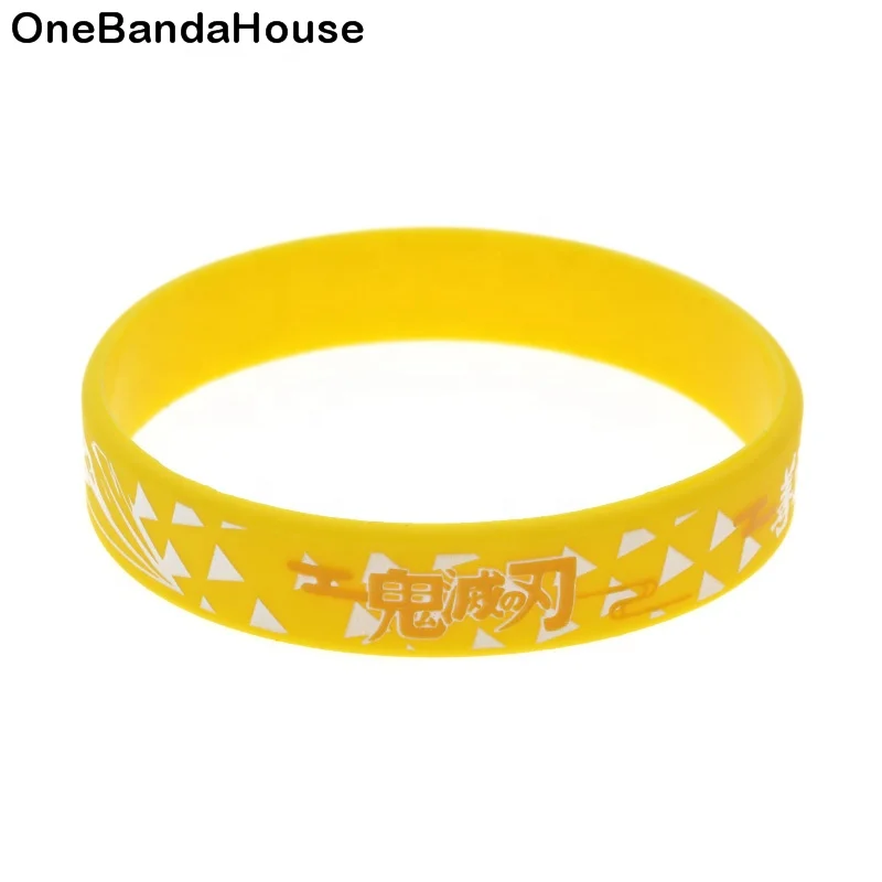 

1PC Printed Demon Slayer Kimetsu no Yaiba Silicone Bracelet for Japanese Cartoon Fans
