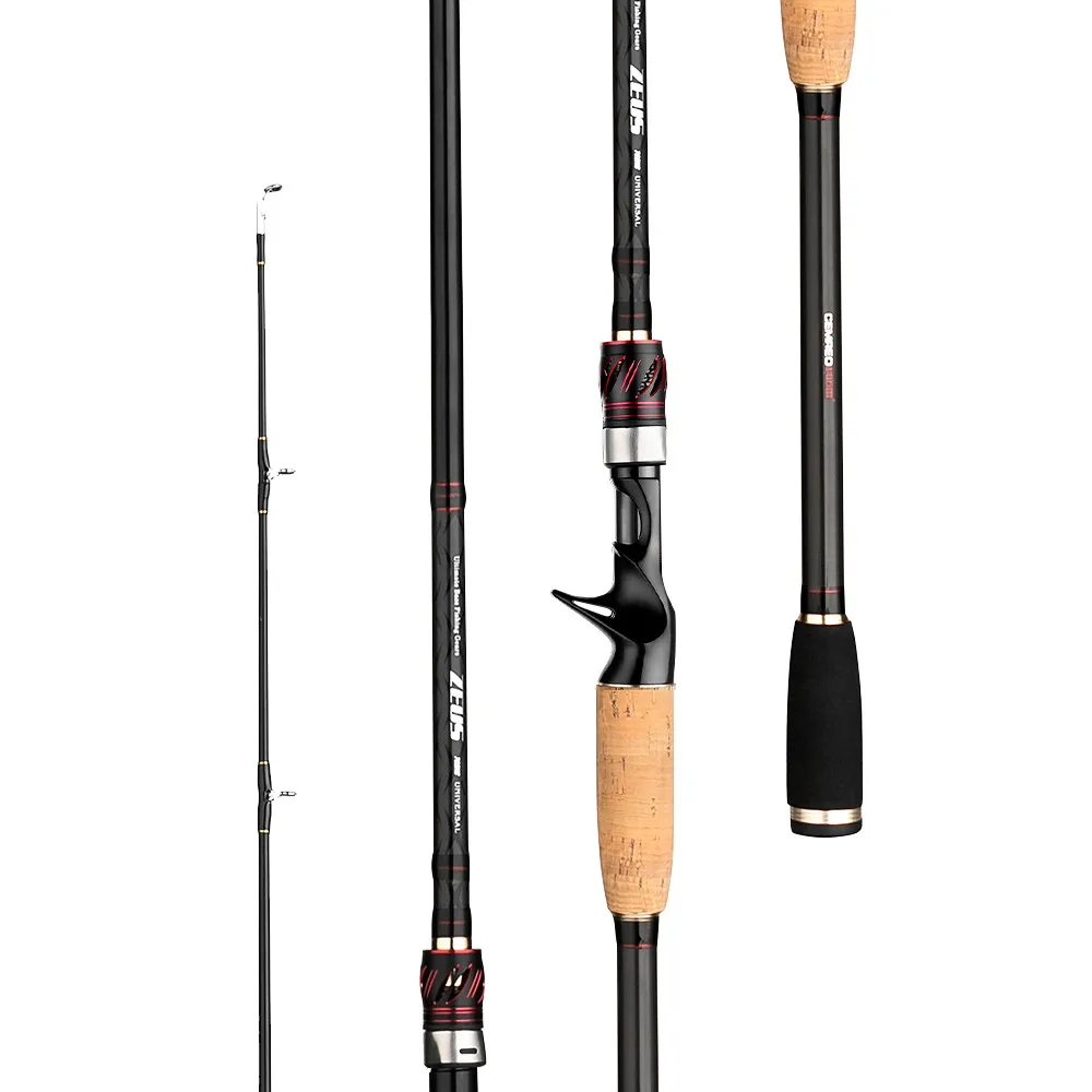 

CEMREO high quality lure fishing rod FUJI guides H action baitcasting rod, Black