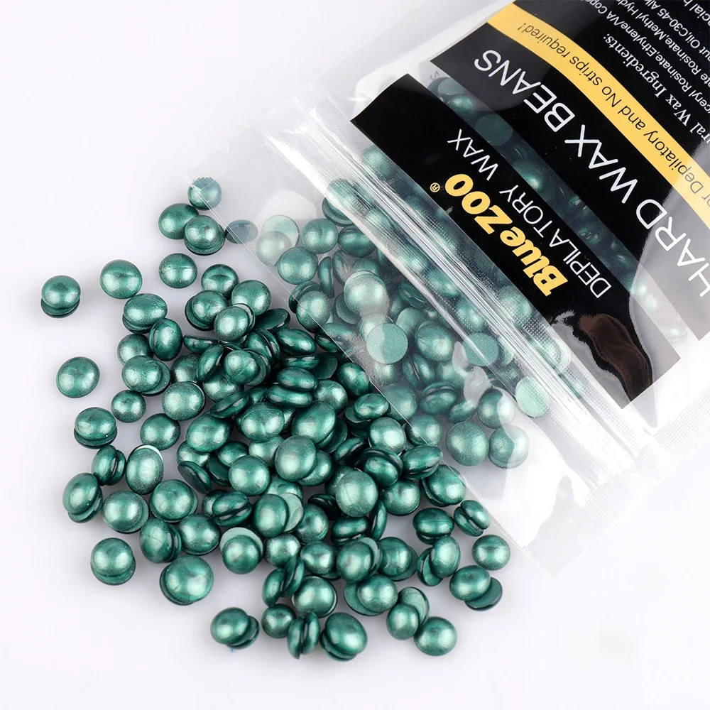 

100g Custom Factory Direct Lowest Price Hot Film Hair Removal Depilatory Hard Wax Beads, Retro green/blue/black/copper