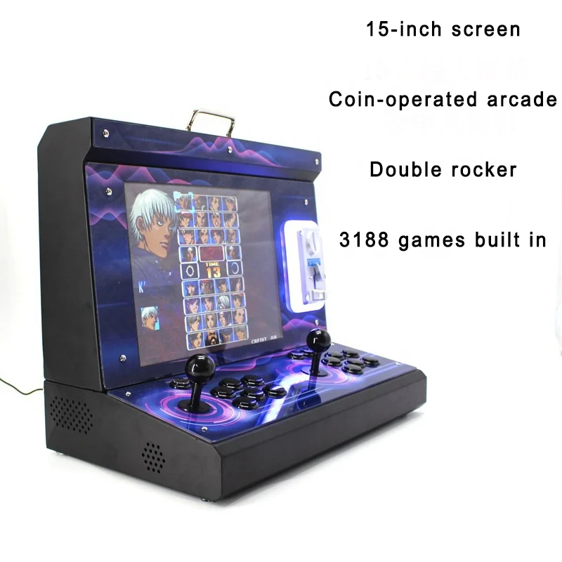 

Manufacturers Direct Moon-Bao Box Pandora Game 3188 in One Full Iron Home Two-player Rocker Fighting Game Coin-operated Arcade, Picture