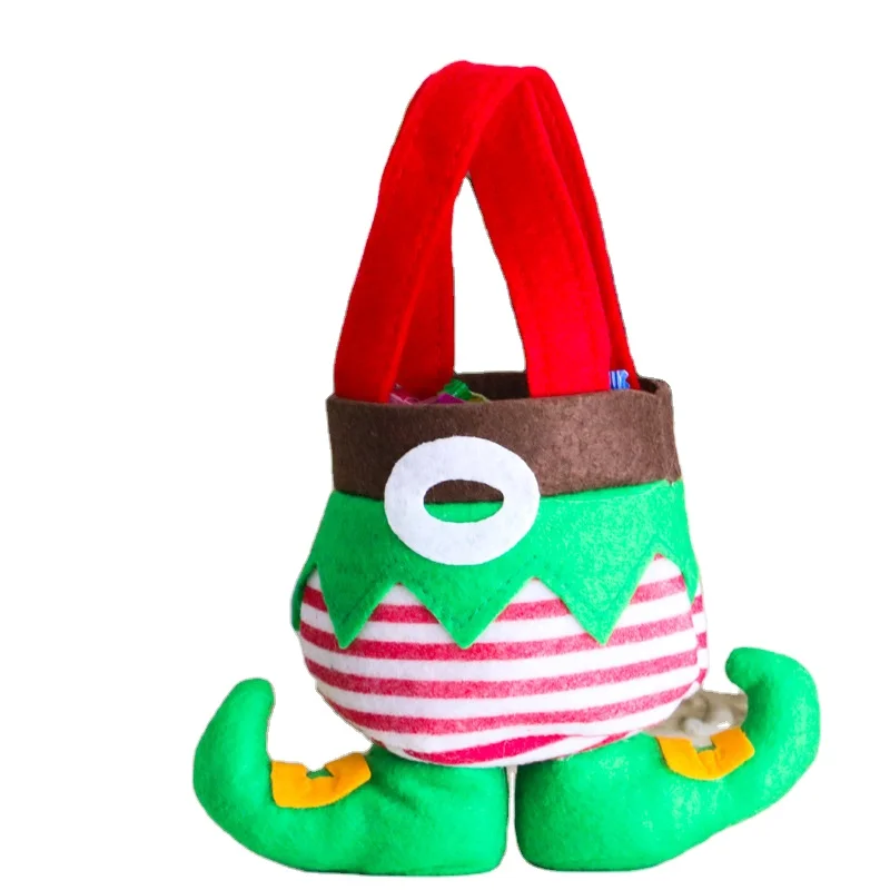 

Free shipping Hot Sale Wholesale Christmas Ornament Elf Candy Gift Bag for Christmas Party Decorations Supplies