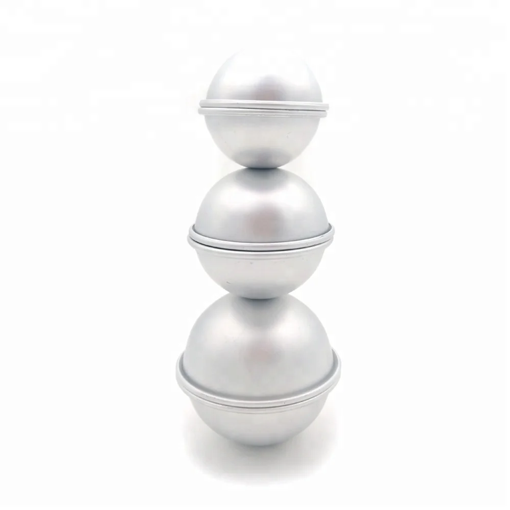 

6pcs/pack Bath Bomb Cake Mold 3D Aluminum Alloy Ball Sphere Bath Bomb Mold Cake Baking Pastry Mould