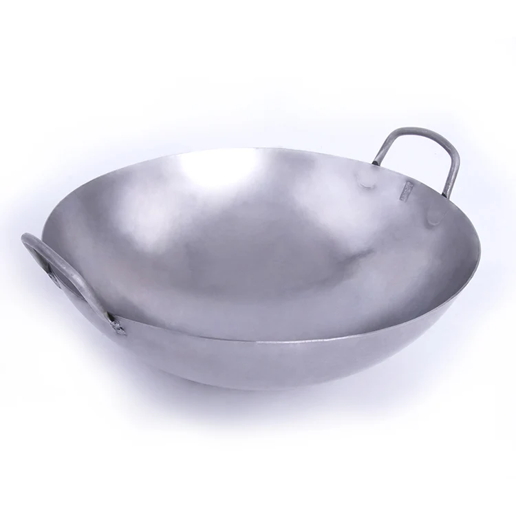 

Chinese Restaurant Equipment Wok Chenzhiji Kitchen Woks No Coating Pot Gas Stove Woks Pan, Silver