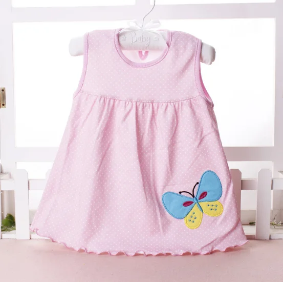 

Factory direct children's skirt cotton girls dress sleeveless princess dress baby vest skirt, As pictures