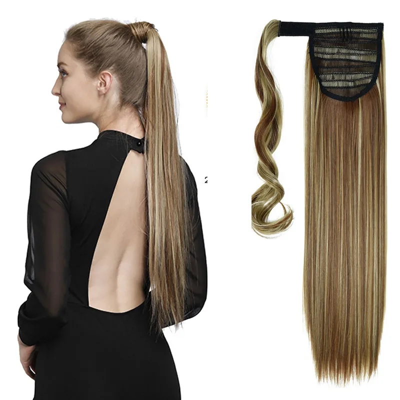 

Free Sample Hair Ponytail Extensions 110g, Clip In Synthetic Ponytail Hair Pieces, Synthetic Hair Ponytails For Women, Natrual color