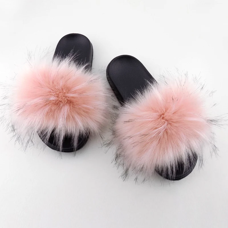 

fluffy full faux fur sliders slippers for women, Red,blue ,green ,orange ,brown and so on