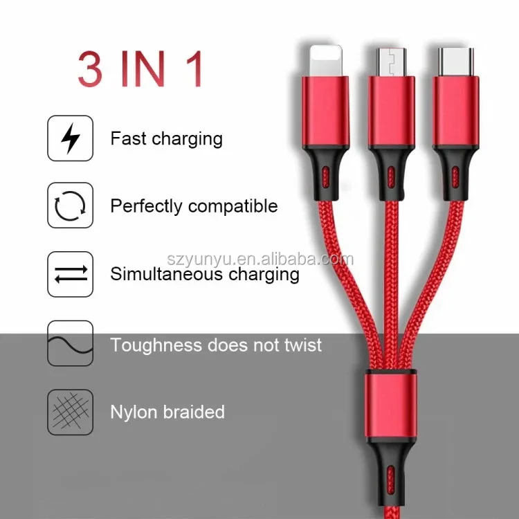 2020 Amazon Hot Selling Magnetic Charging Cable 3 in 1 Magnetic Cable Fast ChargingMagnetic Usb Cable For Apple Type C Micro USB - ANKUX.COM