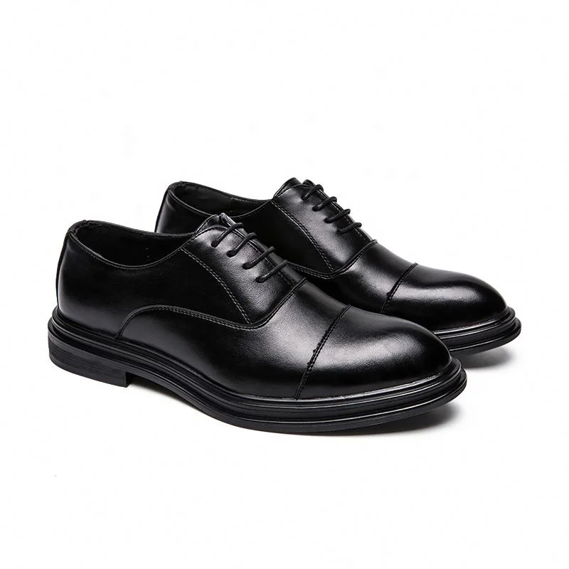 

Hot Sell Business Suit Leather Shoes Top Quality Products Hand Made Flat Dress Shoes, 2colors