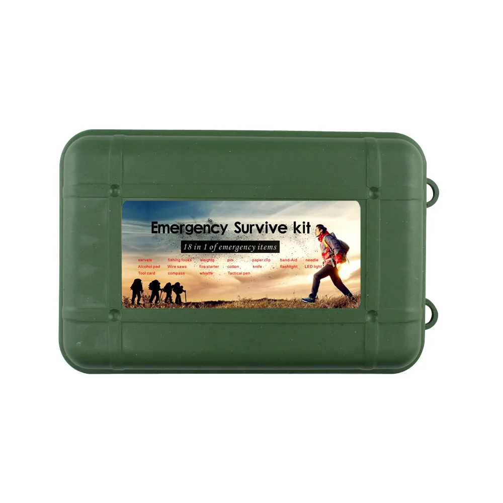 

19 in1 Outdoor Camping Equipment Multifunctional Emergency Survival Kit for Camping Hiking Travelling or Adventures