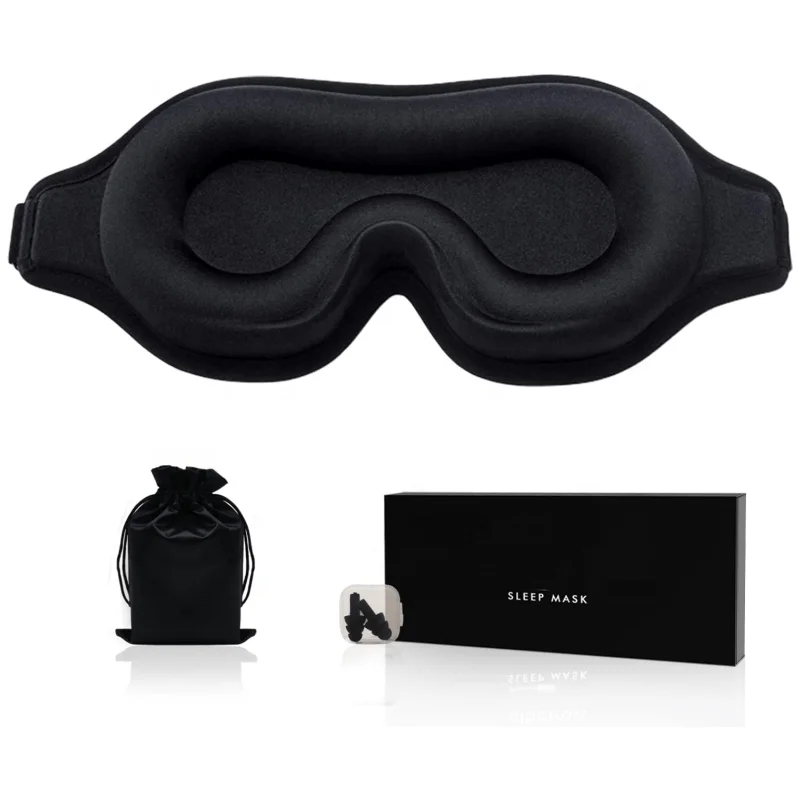 

3D Contoured Eye Mask for Sleeping with Adjustable Strap Soft Breathable Night Eye Sleep Mask Blindfold