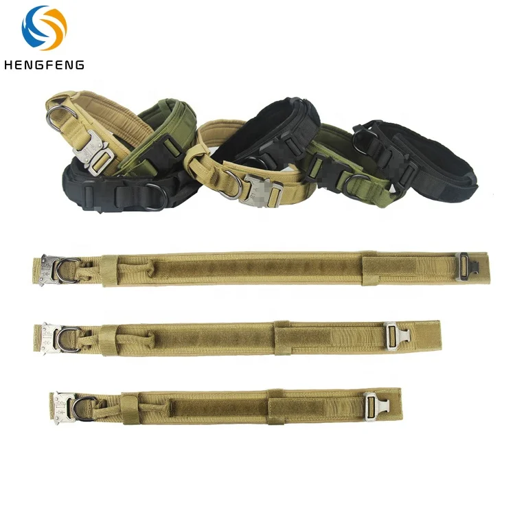 

China Pet Supplies Products Military Tactical Collar Pet Leash Durable Nylon Pet Training Collars With Handle Large Dogs, Picture show or customized color