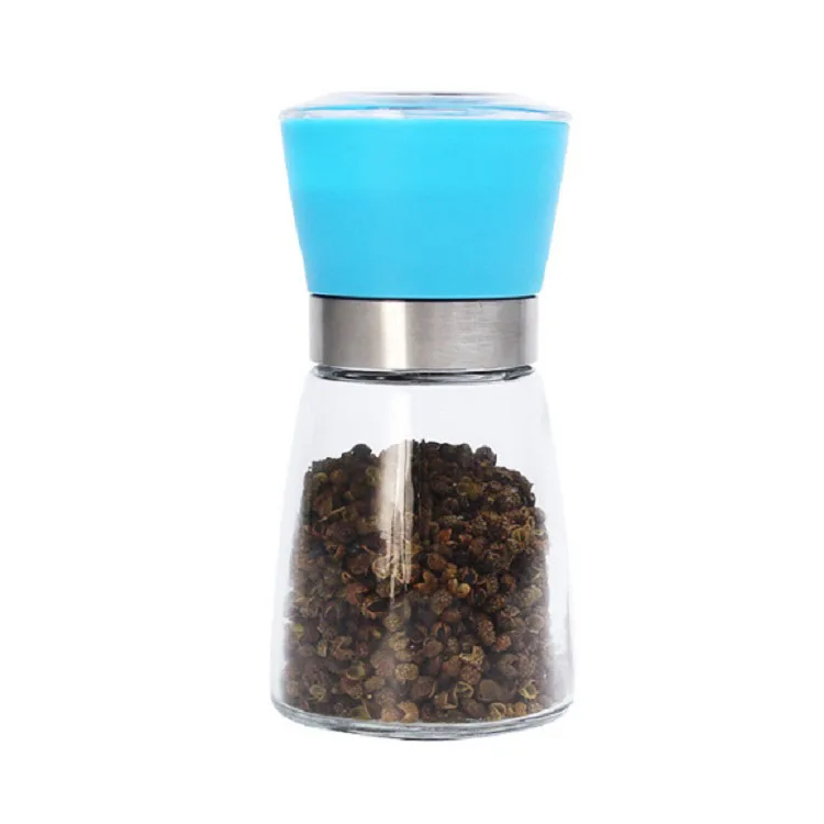 

ceramic core salt pepper shaker grinder manual 160ml pepper bottle with spice grinder cap, Customized