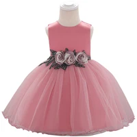 

Infant Girls kids Dress Flower Girl Frock Designs New Model First Birthday Party Flower Girls Cotton Dress L1881XZ