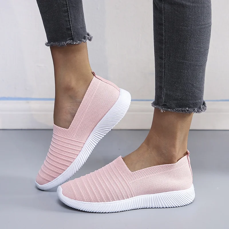 

2021 Women running Sneakers Socks Shoes Casual White Sneakers Summer knitted Vulcanized Shoes Women Trainers Tenis Feminino