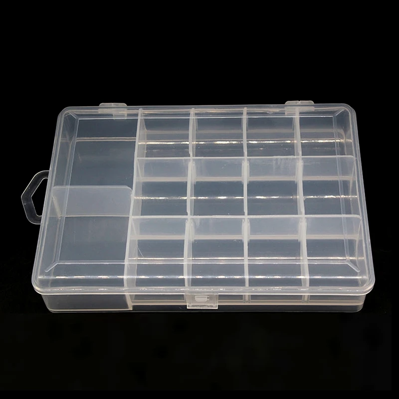 

14 Parts DIY SECTION Transparent Small Multifunction Fishing Lure Tackles Boxes
