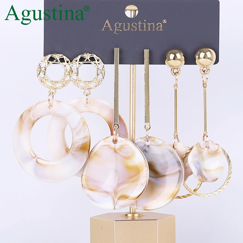 

Agustina new design hot sale fashion classic jewelry cheap set earrings, Colorful
