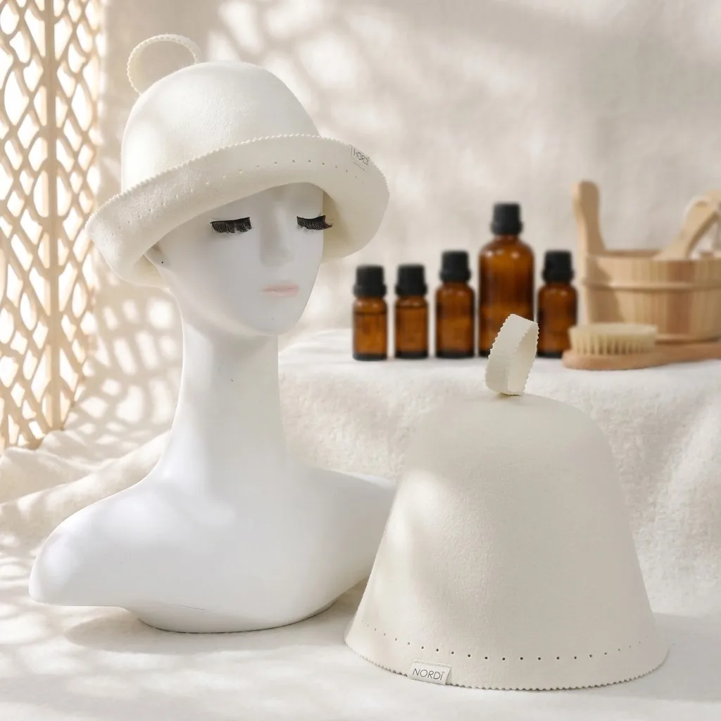Mannequin Wearing Sauna Hat
