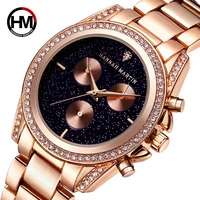 

HANNAH MARTIN 1108 hot sell rose gold ladies quartz watch excel Stainless steel band Diamond dials decoration bling reloj watch
