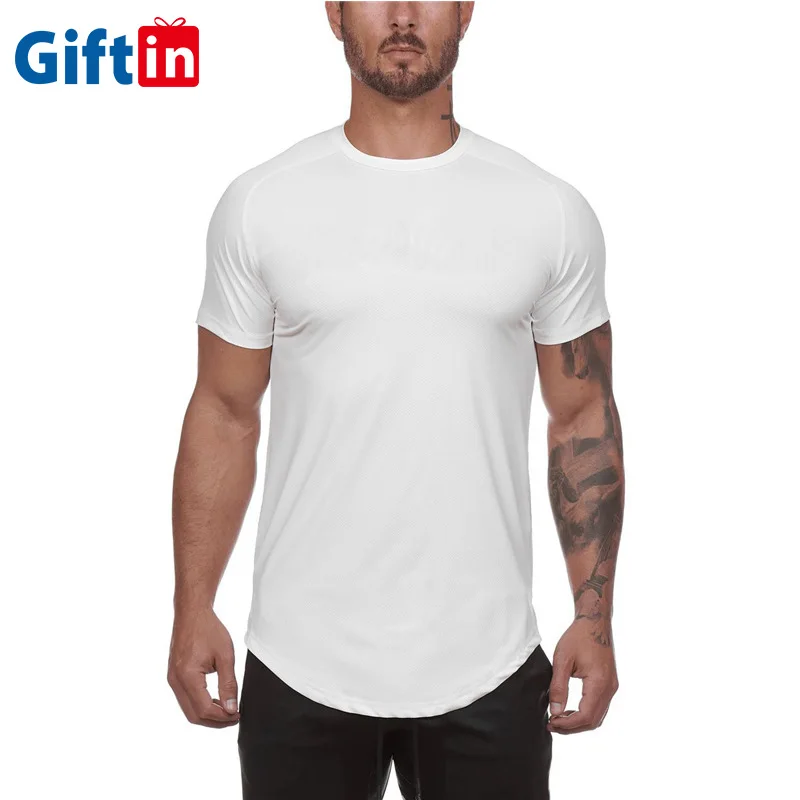 

Custom t shirt printing mens sport gym curved hem fitness t-shirt manufacturer wholesale, White , black , arm green , gray , khaki