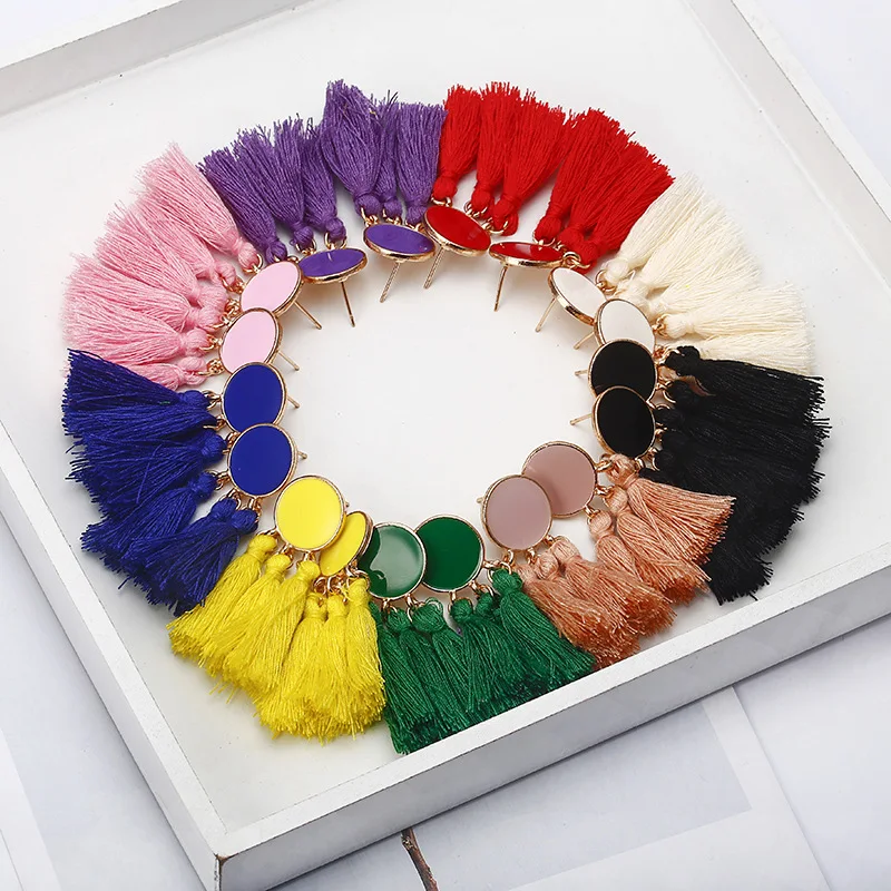 

New hot selling style long tassel earrings for women's earrings, As pic