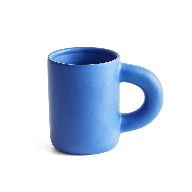 

Network popular big ear mugs hand-pinched ink ceramic big ring cups irregular water cups/coffee cups mugs, 3 colors