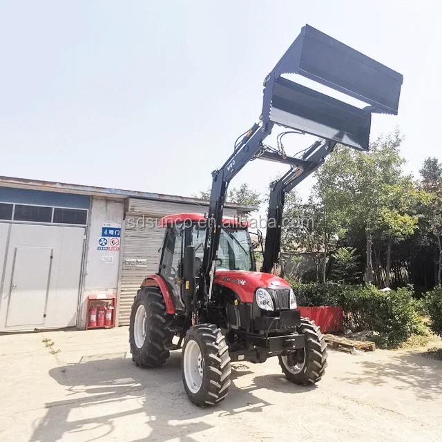 Ce Approved ! 90 Hp Tractor With 4 In 1 Bucket Front End Loader,90 Hp