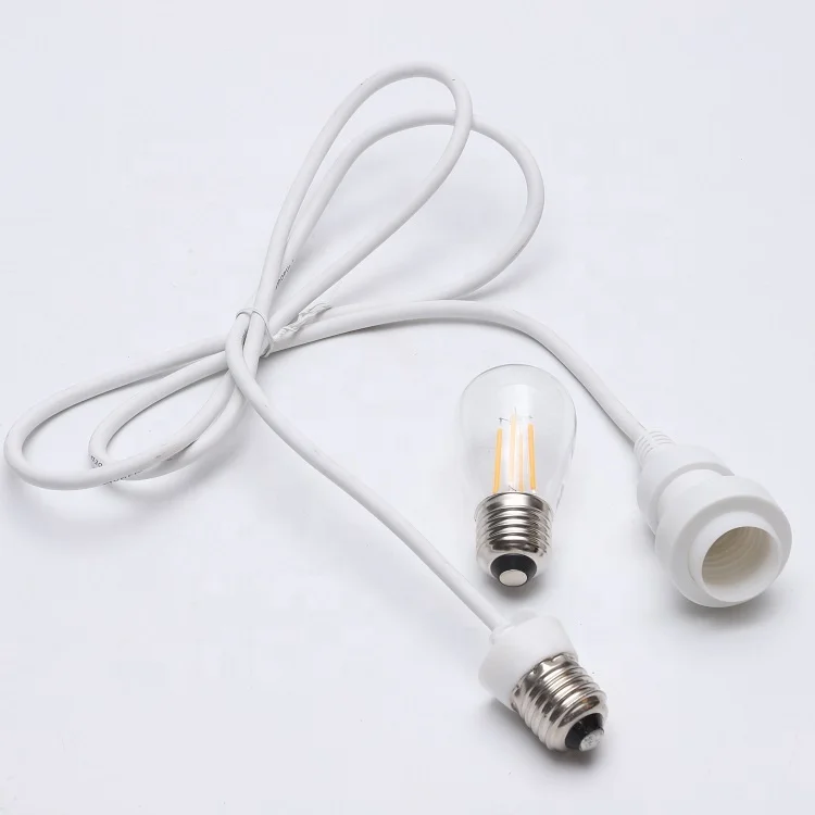 Ad Commercial grade E27 cable wires 0.5m 1m 1.5m 2m rubber wire indoor outdoor waterproof e27 lamp holder