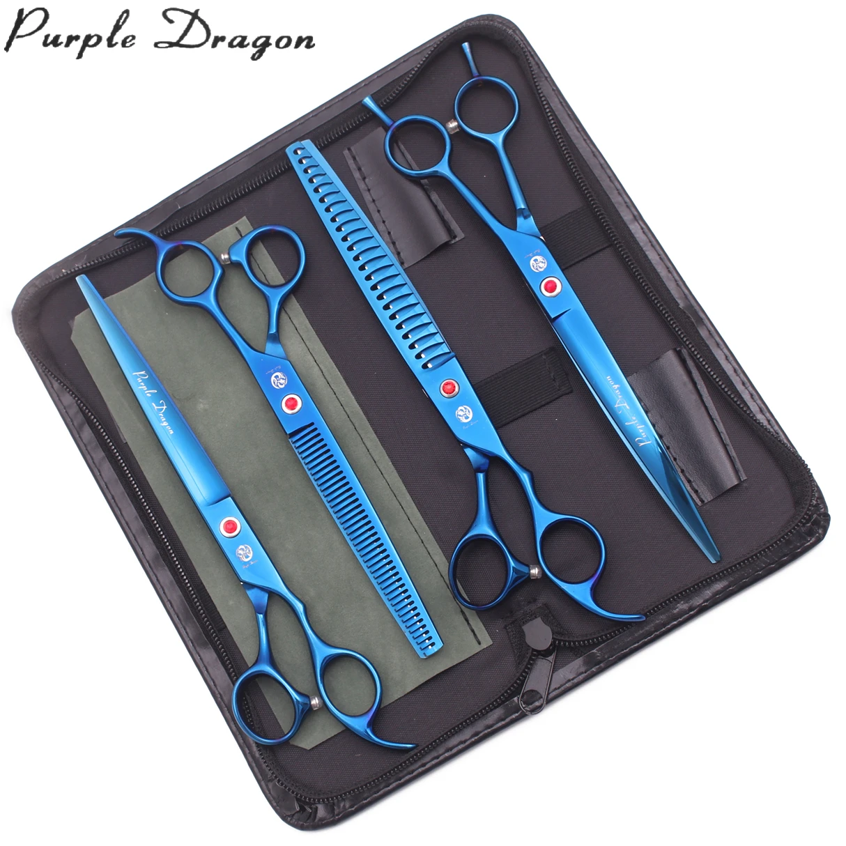 

Pet Beauty Scissors 8" Purple Dragon Chunker Scissors Z3015 Pro Dog Grooming Shears Japan 440C Hair Scissors for Dog