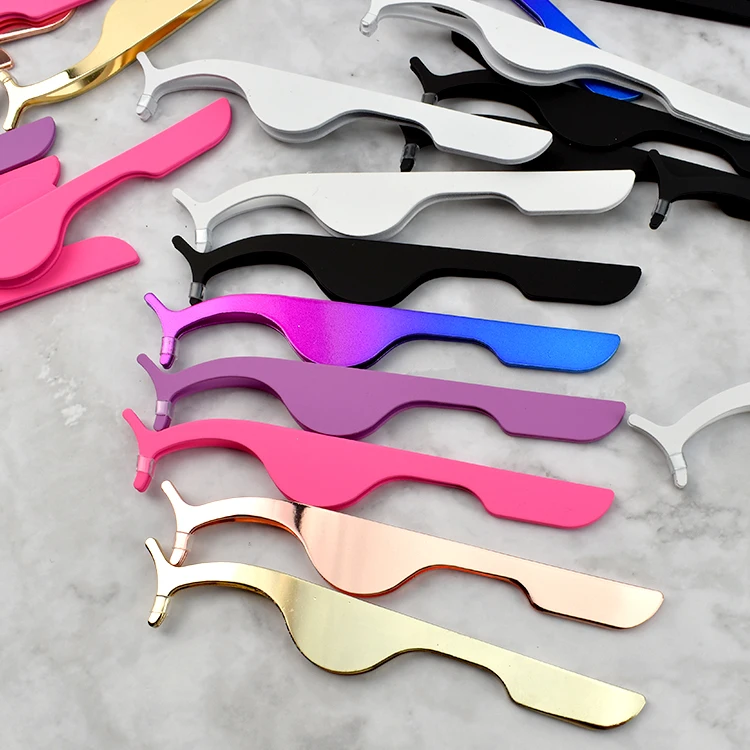 

China supplier can make custom logo rose gold eyelash tweezers for lashes extension