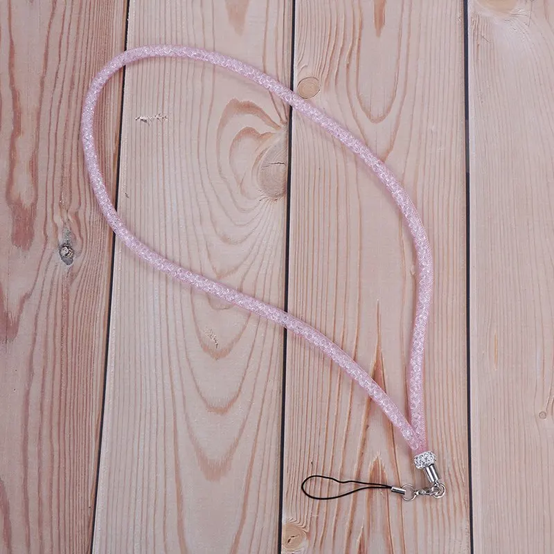 

Crystal Neck Necklace Strap Lanyard U Disk ID Work Card Mobile Phone Straps Keychain Phone Hanging Rope Universal