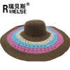 Cheap Selling Women Bows Paper Woven Straw Visor Hat