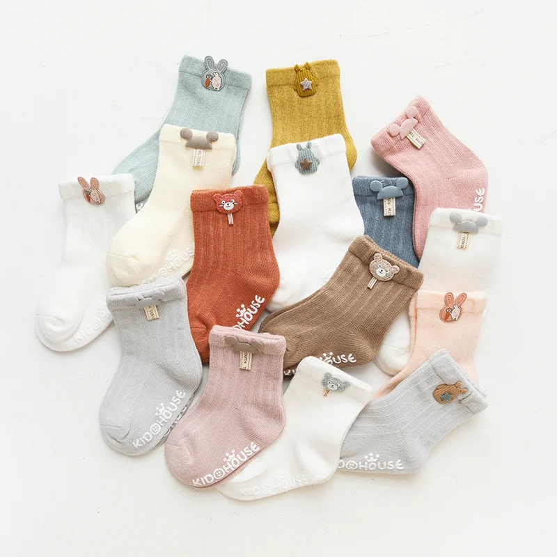 

Custom New Born Toddlers Combed Cotton Child Ankle Baby Kids Socks Non Slip