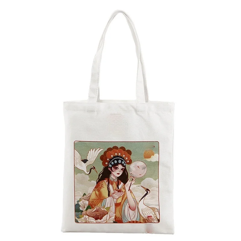 

New Fashion Clothing Shopping Handbag Creative Advertising Cotton Bag Custom Color Printing Portable Canvas Bag