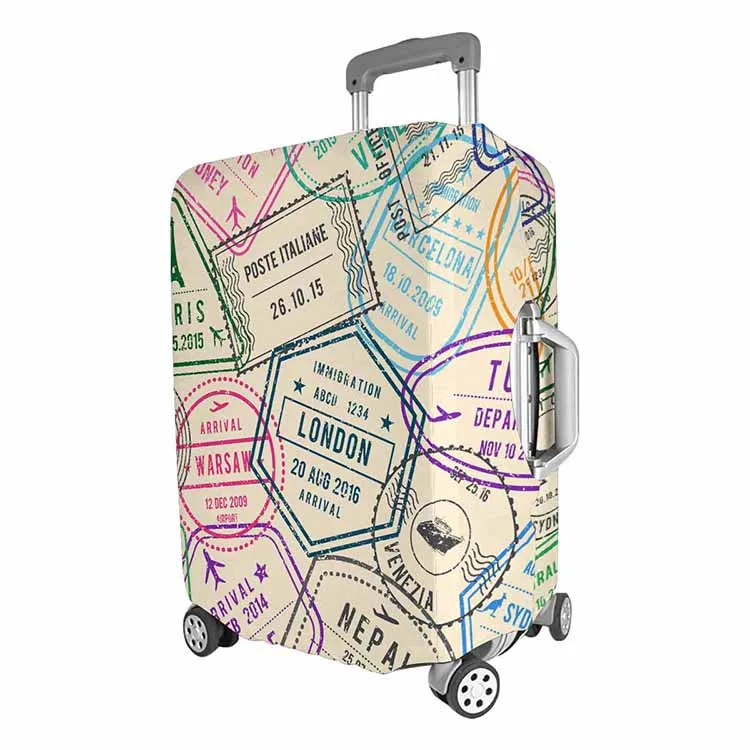 

Custom Printing Travel Suitcase Protective Cover Luggage Case Travel Accessories Elastic Luggage Cover