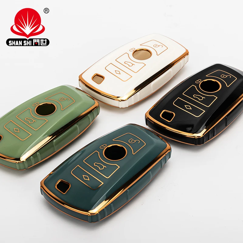 2022 Fashionable design automotive accessories interior Smart three buttons key TPU car key case cover for BMW