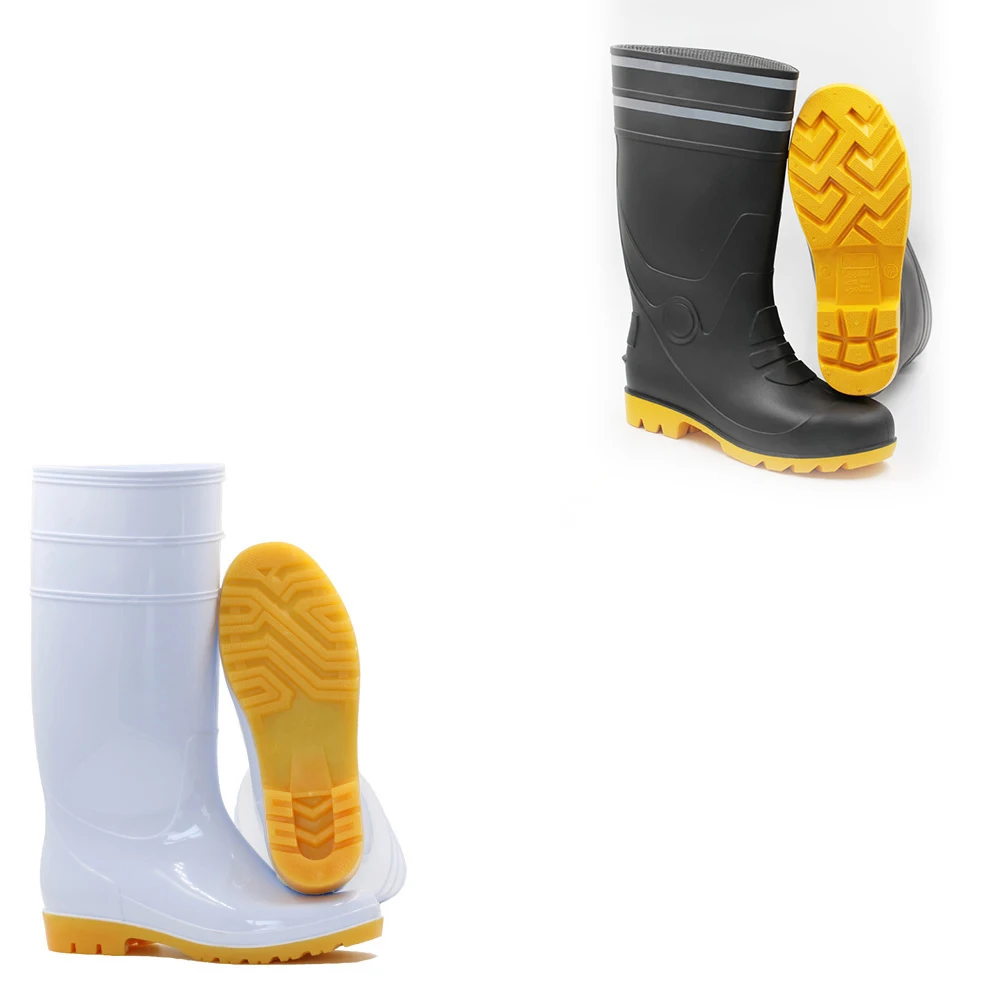 

unisex anti-slip foldable men clear pvc rain boots rubber boots for thick legs wellington corrugated