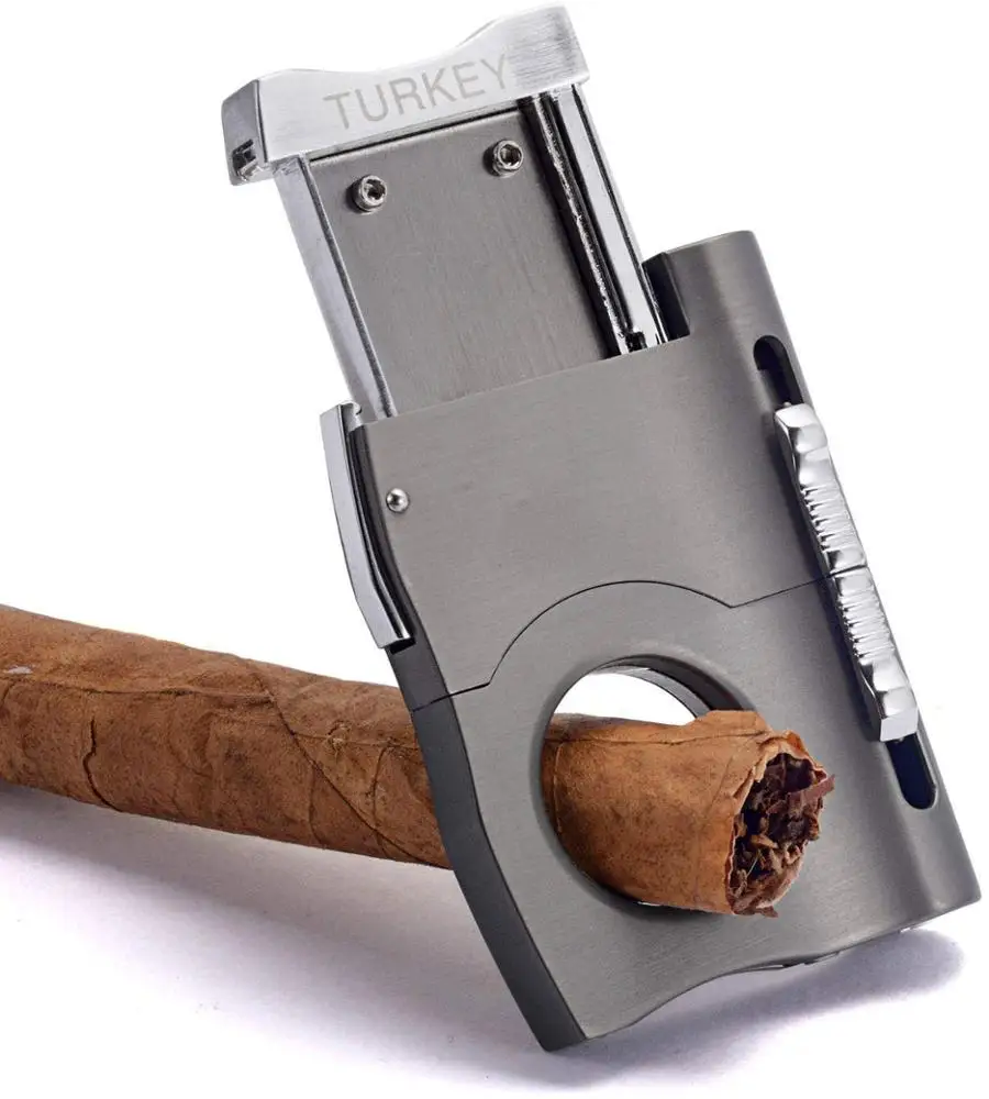 批发雪茄刀独立开关不锈钢雪茄刀双刃