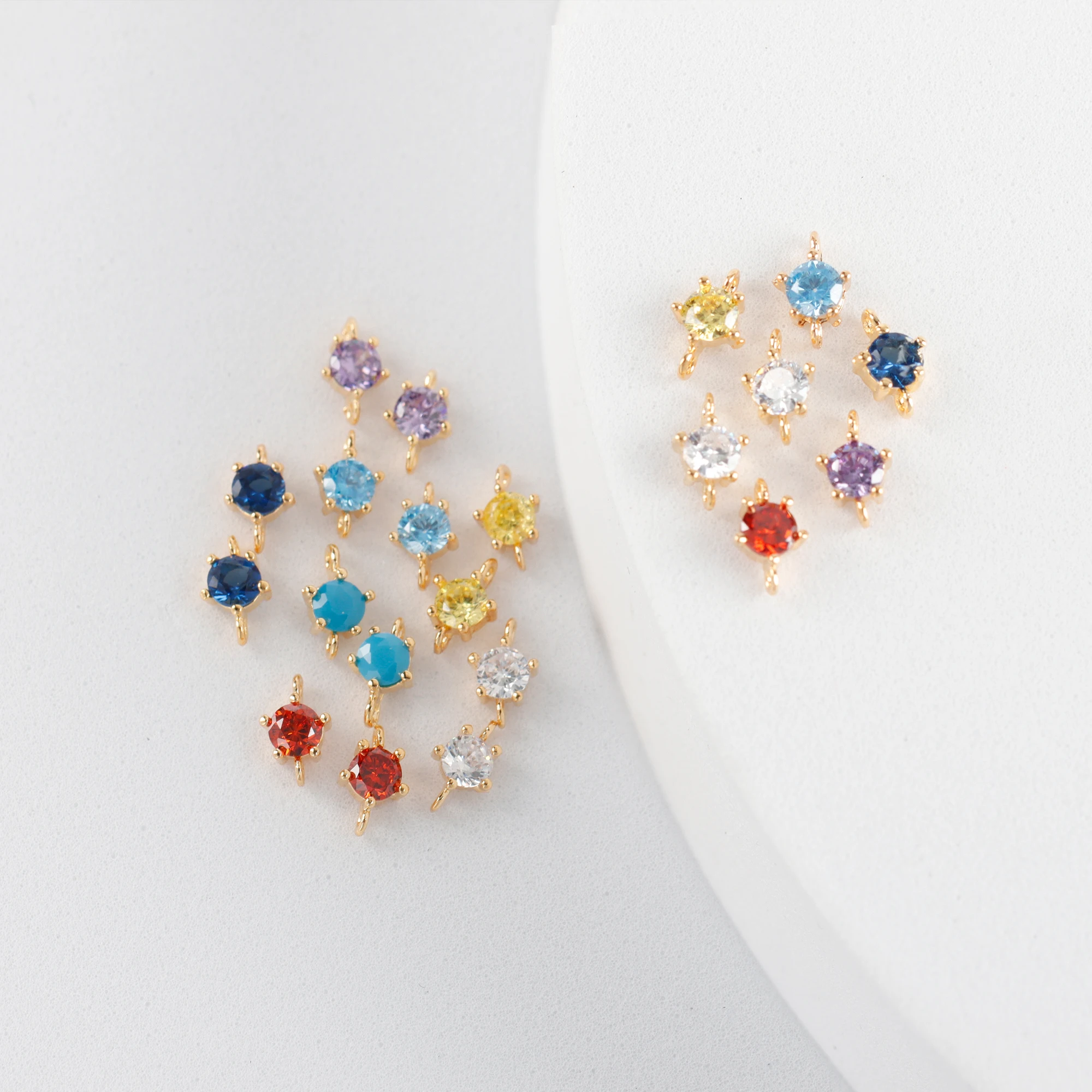 

Korean Zircon Metal Jump Ring Diy Necklace Bracelet Women Connection Jewelry Accessories M1043 20 pcs/lot, Gold